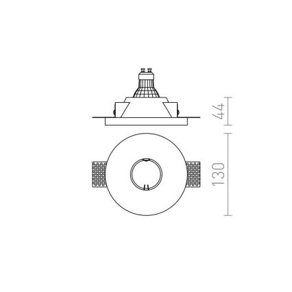 RED - Design Rendl - R12357 - Лампа за вграждане DAG 1xGU10/35W/230V