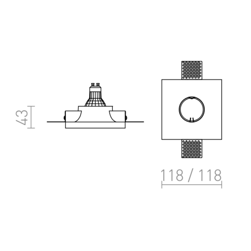 RED - Design Rendl - R12358 - Луничка DINGO 1xGU10/35W/230V