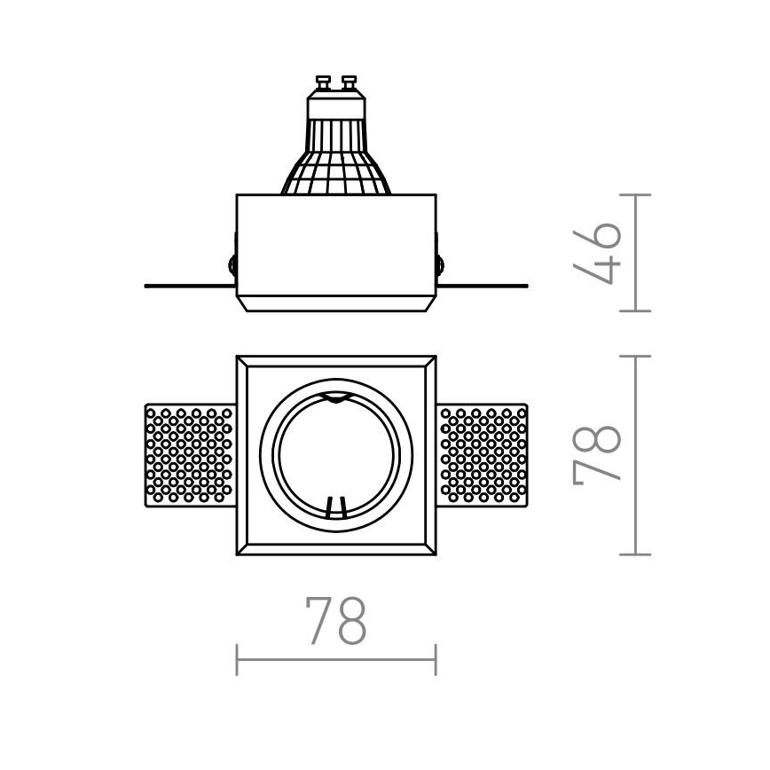 RED - Design Rendl - R12361 - Лампа за вграждане QUO 1xGU10/35W/230V
