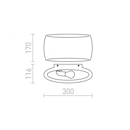 RED - Design Rendl - R12365 - Стенна лампа VERITA 1xE27/33W/230V бяла