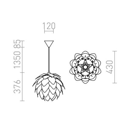 RED - Design Rendl - R12381 - Висящ полилей ENCOMBRE 1xE27/42W/230V