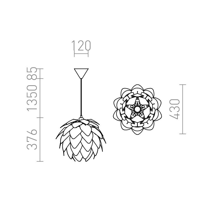 RED - Design Rendl - R12381 - Висящ полилей ENCOMBRE 1xE27/42W/230V