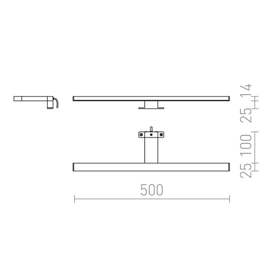 RED - Design Rendl - R12400 - LED Лампа за огледало в баня BALEA LED/7W/230V IP44