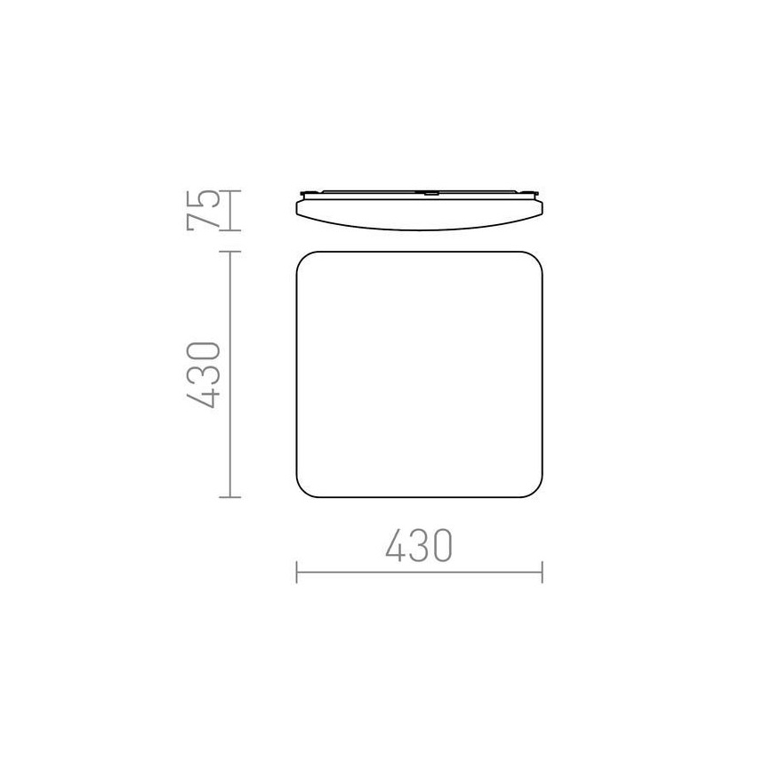 RED - Design Rendl - R12437 - LED Лампа SEMPRE LED/36W/230V квадратна