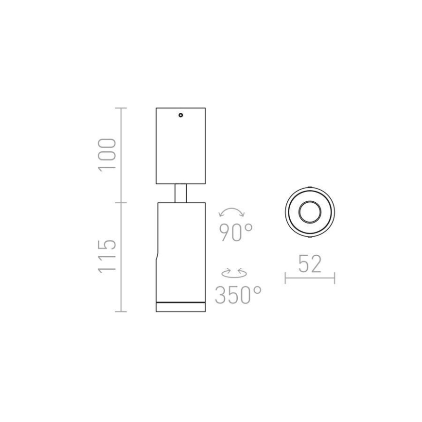 RED - Design Rendl - R12497 - LED Спот BOGARD LED/5W/230V черен