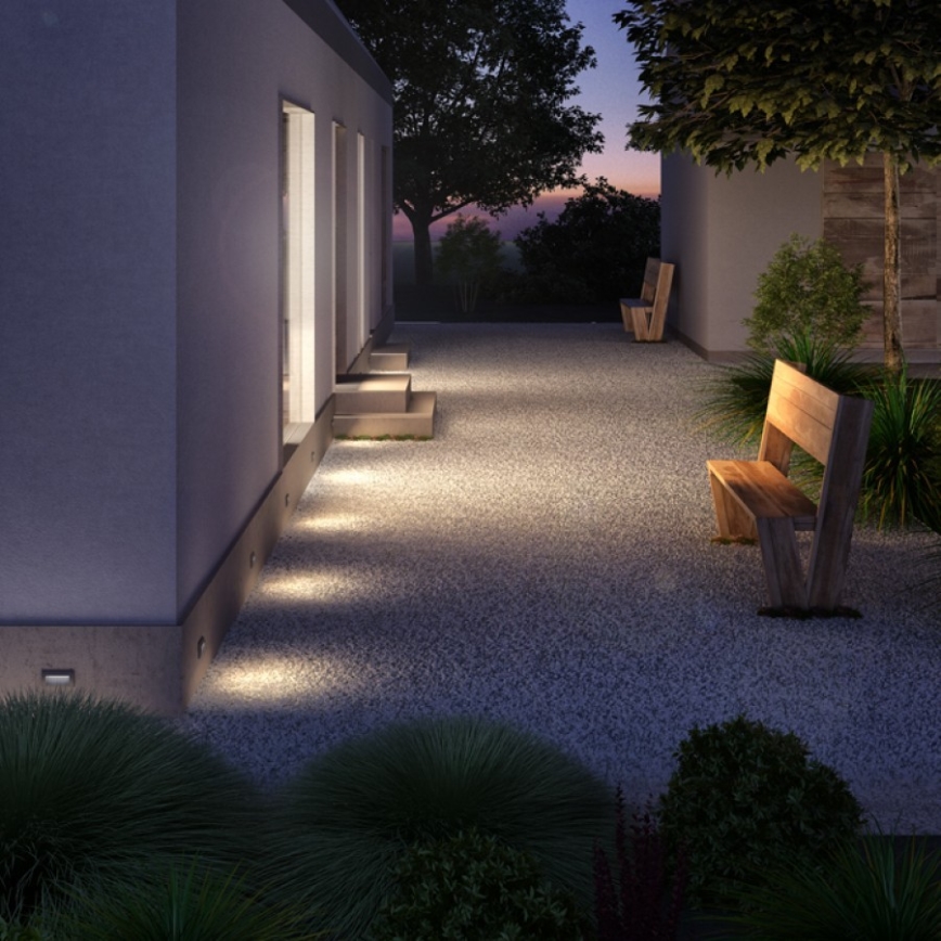 RED - Design Rendl - R12538 - LED Екстериорна лампа за вграждане GORDIQ LED/3W/230V IP65