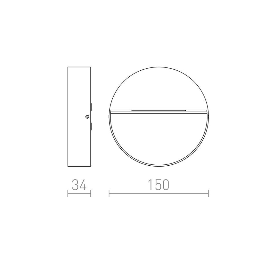 RED - Design Rendl - R12539 - LED Екстериорнен аплик AQILA LED/6W/230V IP54