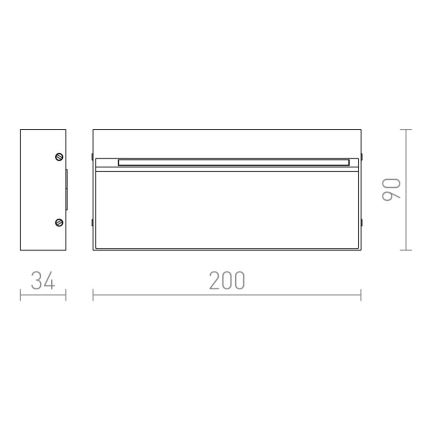 RED - Design Rendl - R12547 - LED Екстериорен аплик AQILA LED/6W/230V IP54