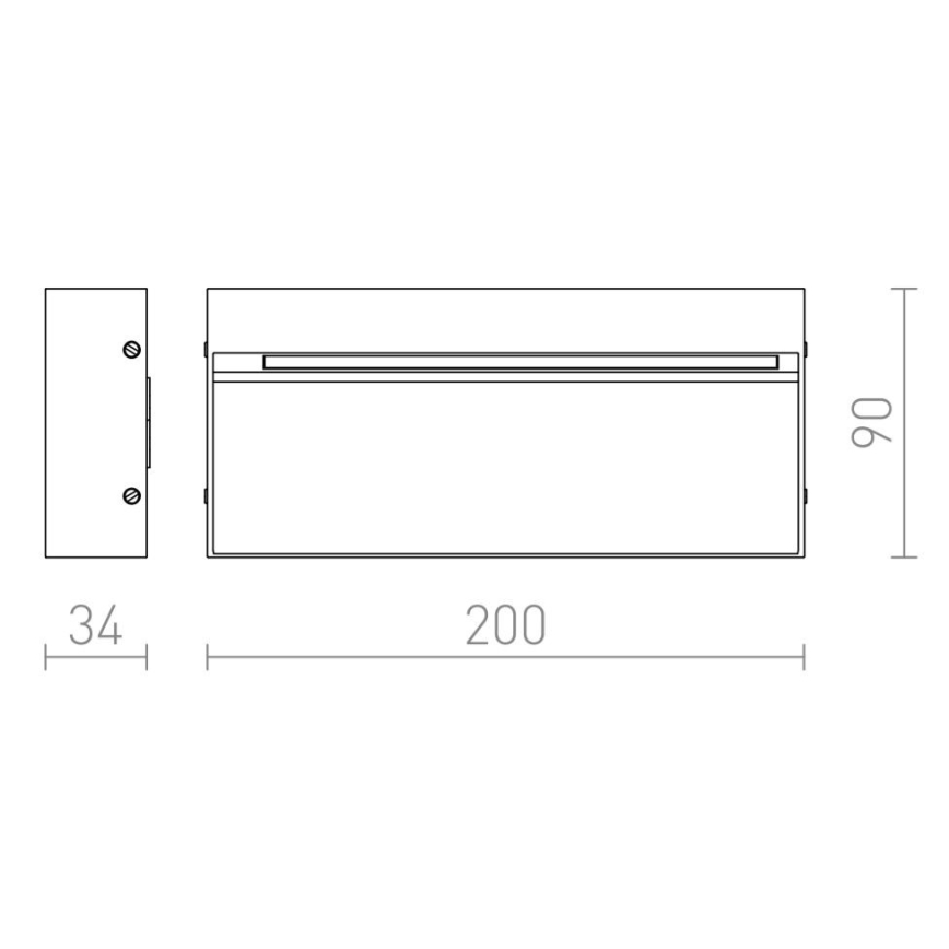 RED - Design Rendl - R12547 - LED Екстериорен аплик AQILA LED/6W/230V IP54