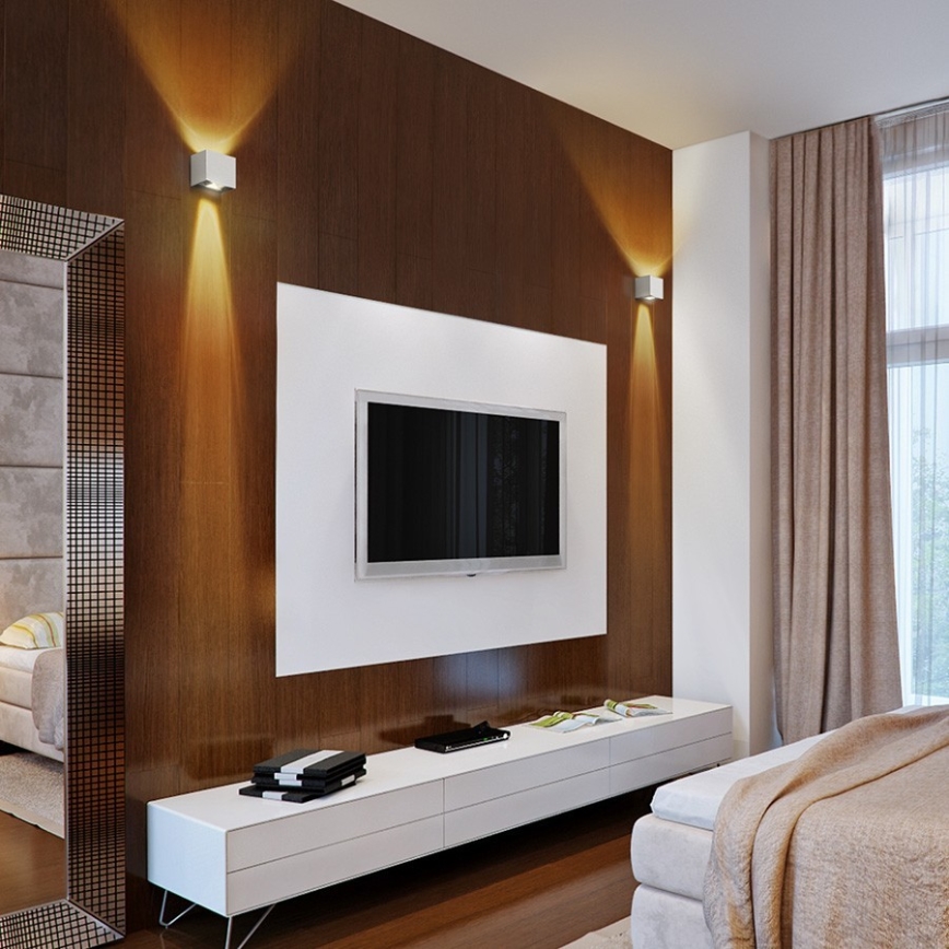 RED - Design Rendl - R12556 - LED Екстериорен аплик CARRE 2xLED/3W/230V IP54