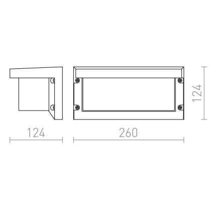 RED - Design Rendl- R12561 - Външна стенна лампа HIDE 1xE27/18W/230V IP54