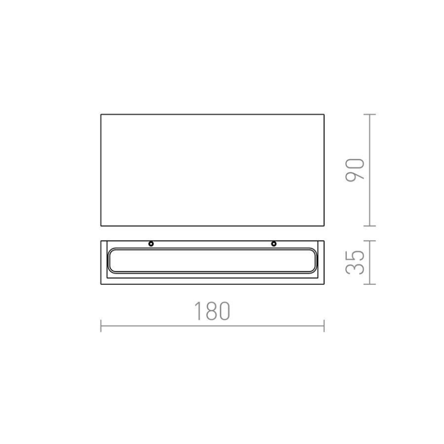 RED - Design Rendl - R12573 - LED Екстериорен аплик TORINO 2xLED/5W/230V IP54