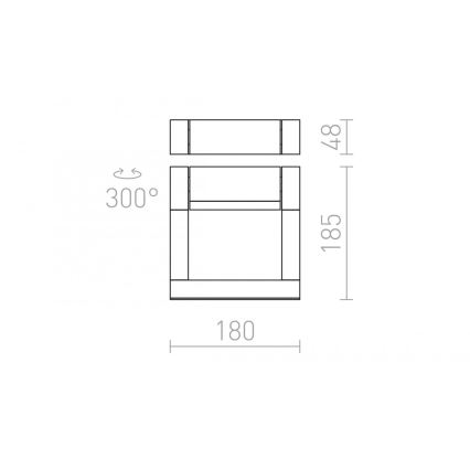 RED - Design Rendl-R12623- LED Екстериорен аплик AQUE LED/8W/230V IP54