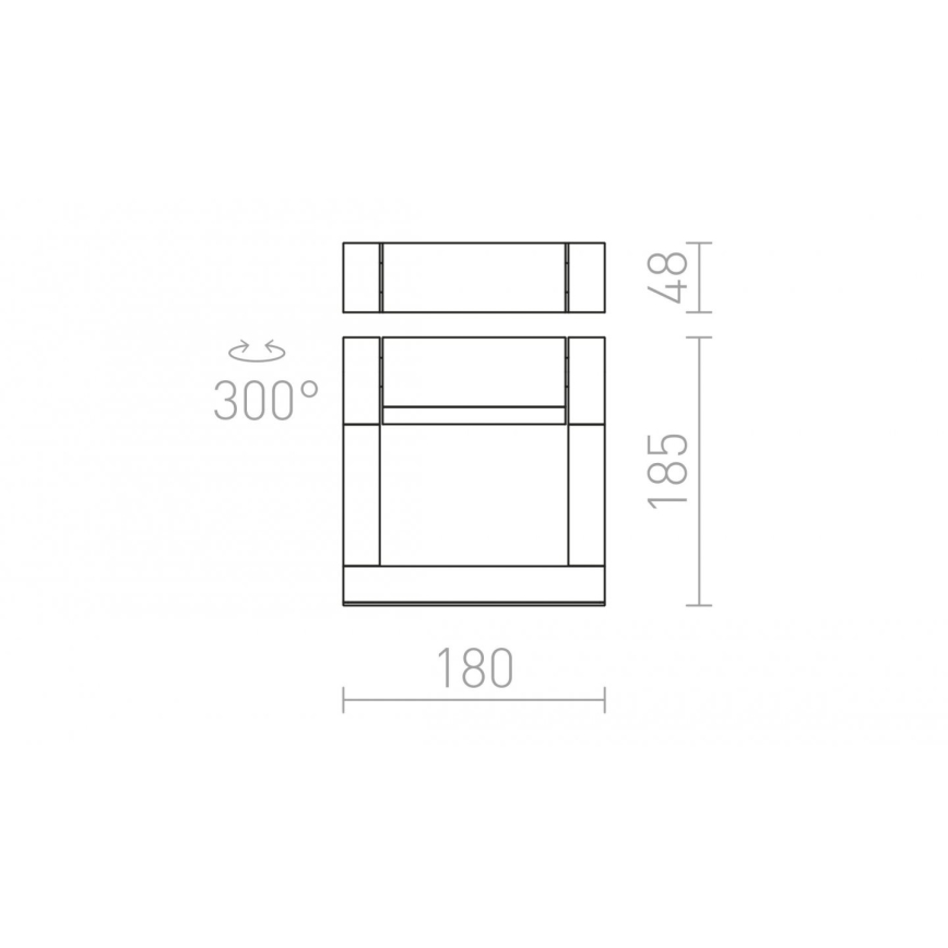 RED - Design Rendl-R12623- LED Екстериорен аплик AQUE LED/8W/230V IP54