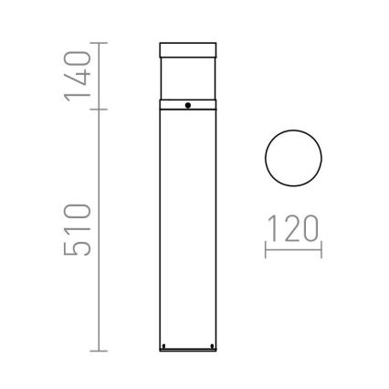 RED - Design Rendl - R12626 - LED Екстериорна лампа ABAX LED/15W/230V IP54 антрацит