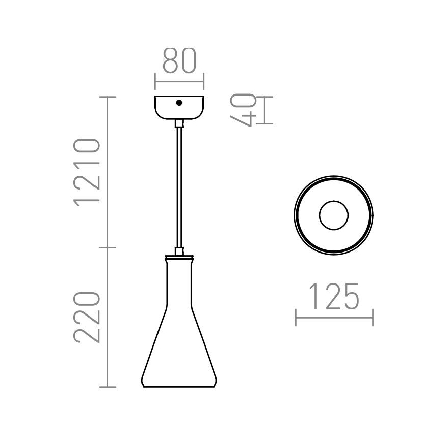 RED - Design Rendl - R12663 - Висящ полилей PULIRE 1xE14/28W/230V