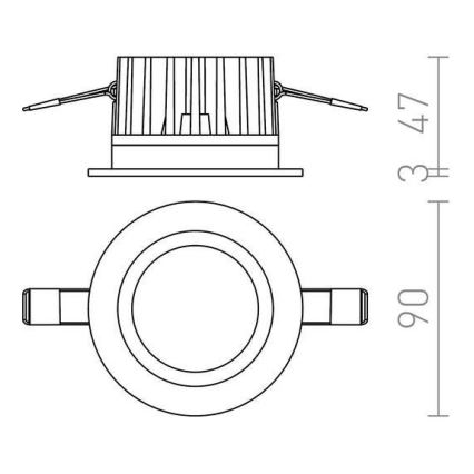 RED - Design Rendl - R12716 - LED Луничка за баня TOLEDO 8W/230V IP44