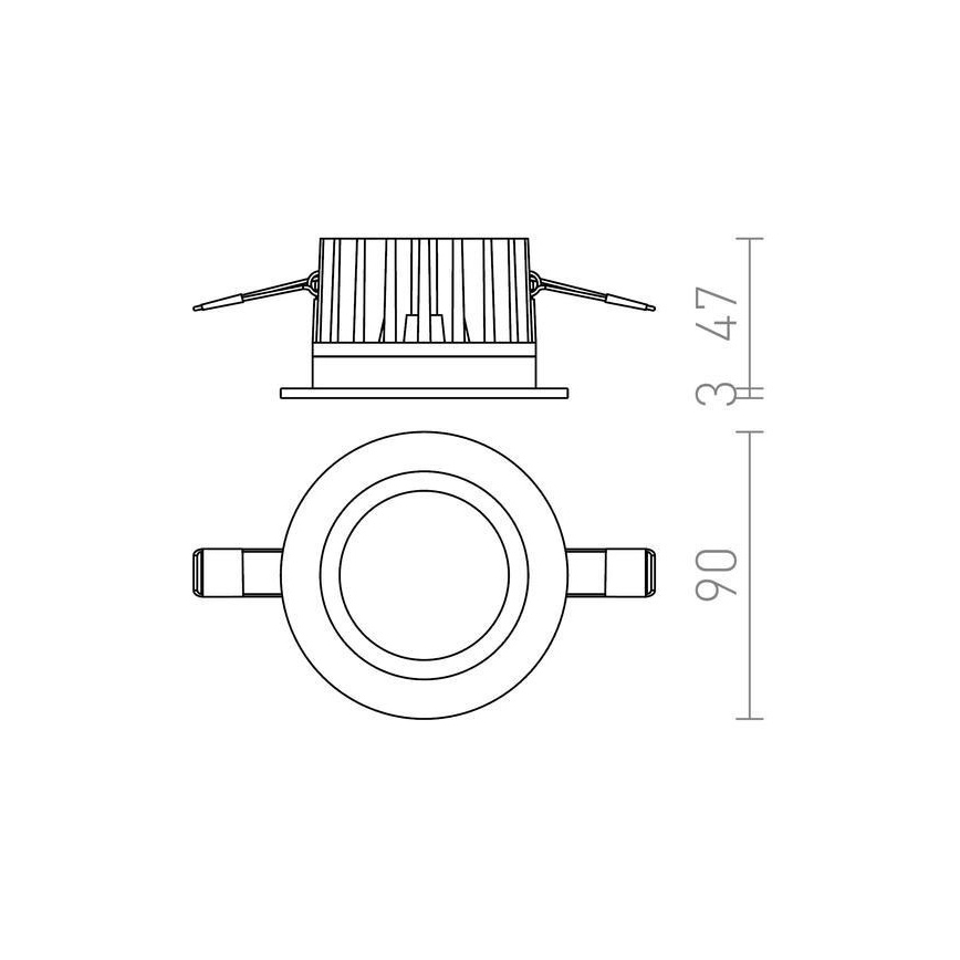 RED - Design Rendl - R12716 - LED Луничка за баня TOLEDO 8W/230V IP44