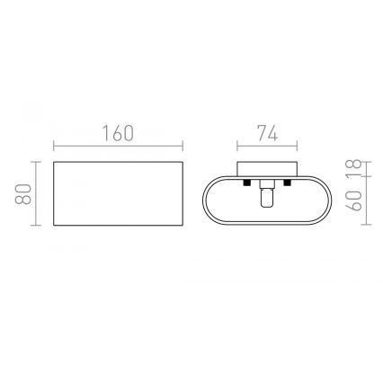 RED - Design Rendl - R12743 - Стенна лампа MARIO 1xG9/33W/230V