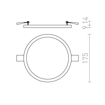 RED - Design Rendl - R12765 - LED Лампа за вграждане HUE LED/18W/230V