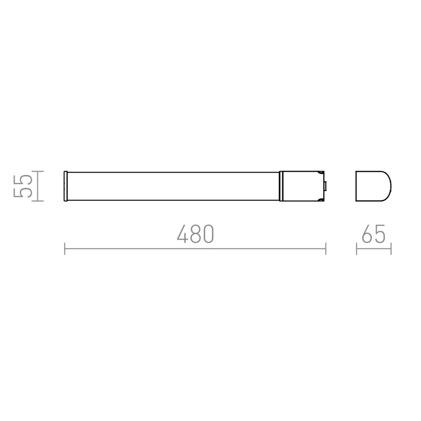 RED - Design Rendl - R12903 - LED Лампа за огледало в баня с контакт FLORIO LED/8W/230V IP44