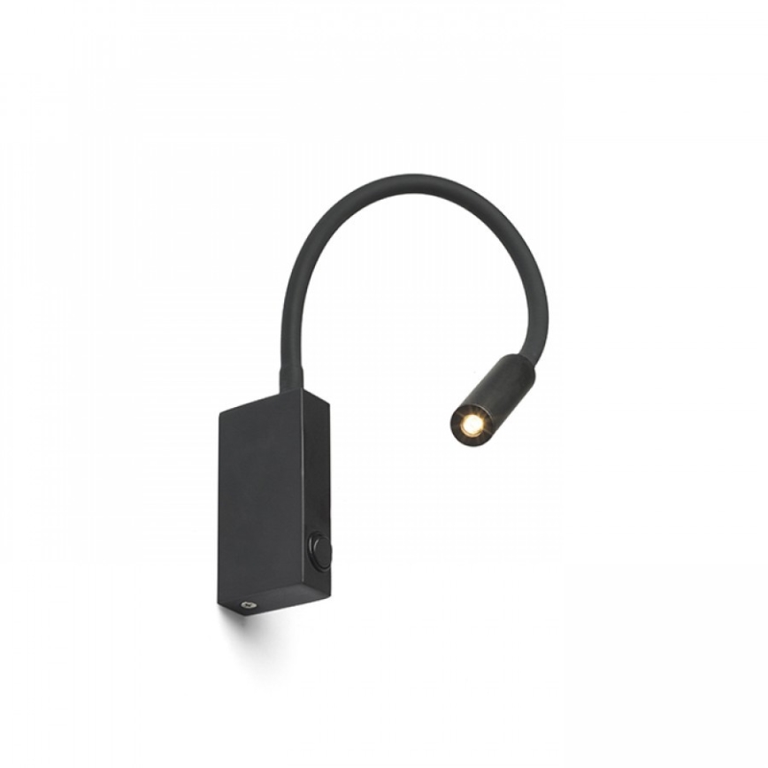 RED - Design Rendl - R12945 - LED гъвкава лампа EKE LED/3W/230V черна