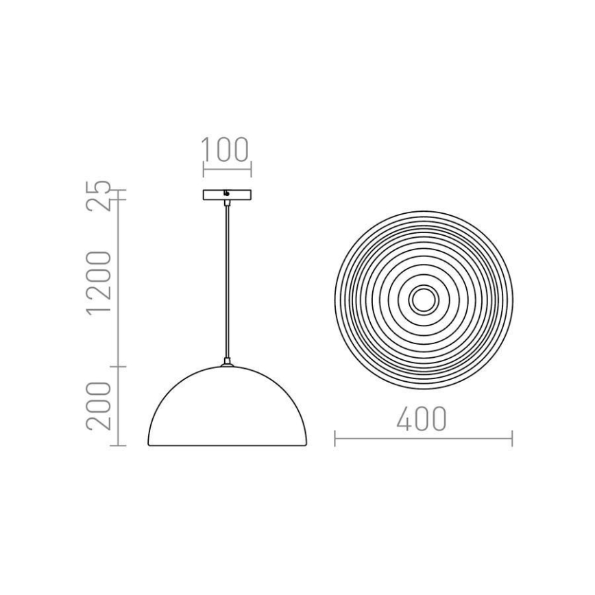 RED - Design Rendl - R13048 - Висящ полилей CARISSIMA 1xE27/42W/230V