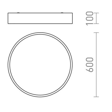 RED - Design Rendl - R13333 - LED Таванна лампа MEZZO LED/60W/230V черна