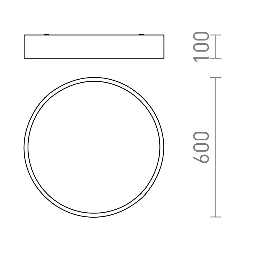 RED - Design Rendl - R13333 - LED Таванна лампа MEZZO LED/60W/230V черна