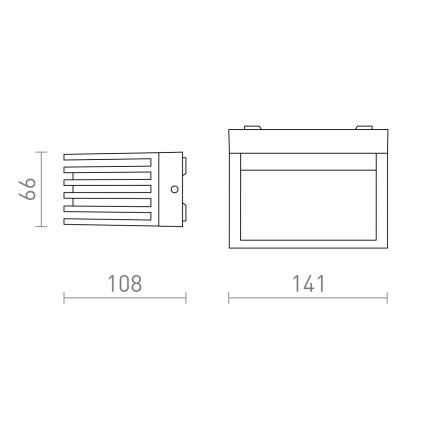 RED - Design Rendl - R13564 - LED Екстериорен аплик CLAIRE LED/6W/230V IP54