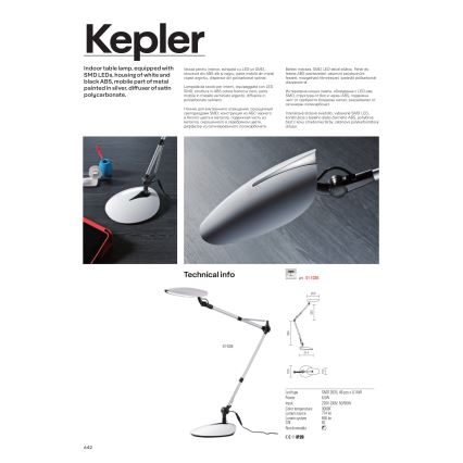 Redo 01-1036 - LED Настолна лампа KEPLER VEIOZA LED/6.5W/230V