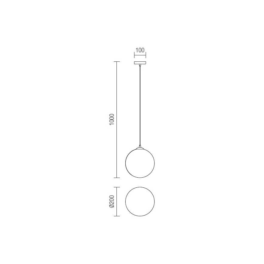 Redo 01-1064 - Пендел OLA 1xE27/42W/230V Ø 20 см