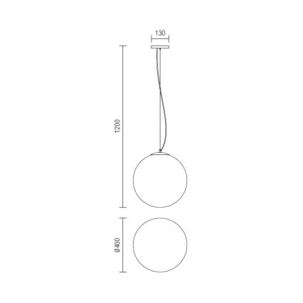 Redo 01-1066 - Пендел OLA 2xE27/42W/230V Ø 40 см