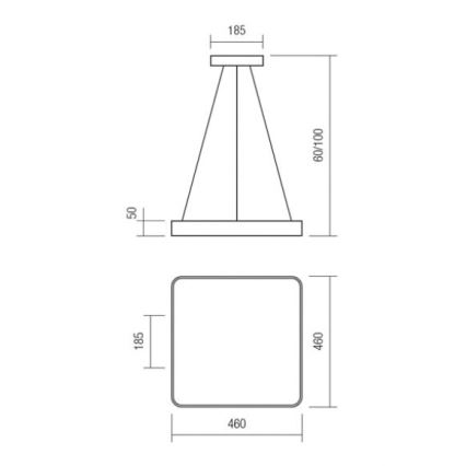 Redo 01-1124 - LED Пендел SCREEN LED/48W/230V 3000K