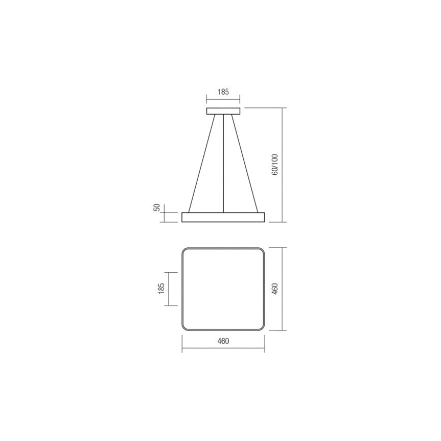 Redo 01-1124 - LED Пендел SCREEN LED/48W/230V 3000K