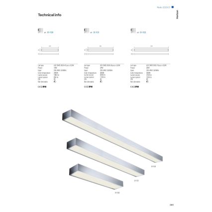 Redo 01-1132 - LED Лампа за огледало в баня HORIZON LED/30W/230V 120 cm IP44