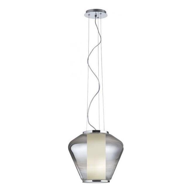 Redo 01-1140 - Пендел FUSION 1xE27/42W/230V Ø 38 см сив