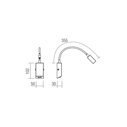Redo 01-1193 - LED Гъвкав малко лампа HELLO LED/3W/230V бял