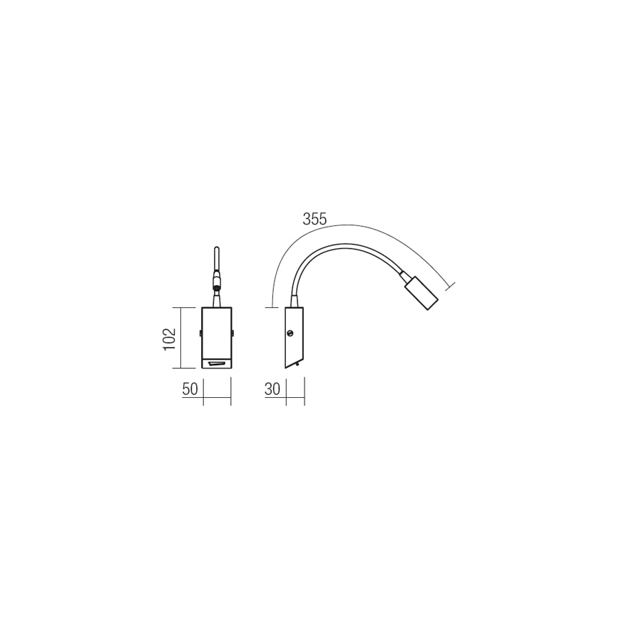 Redo 01-1193 - LED Гъвкав малко лампа HELLO LED/3W/230V бял