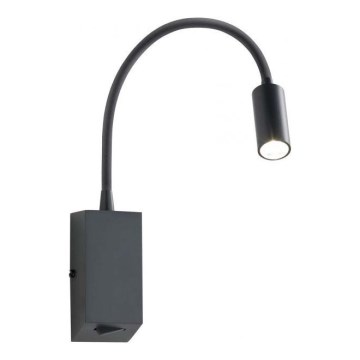 Redo 01-1194 - LED Гъвкав малко лампа HELLO LED/3W/230V черен