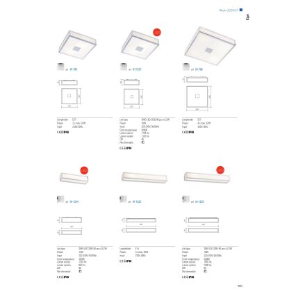 Redo 01-1233 - Аплик за баня EGO 3xE14/28W/230V IP44