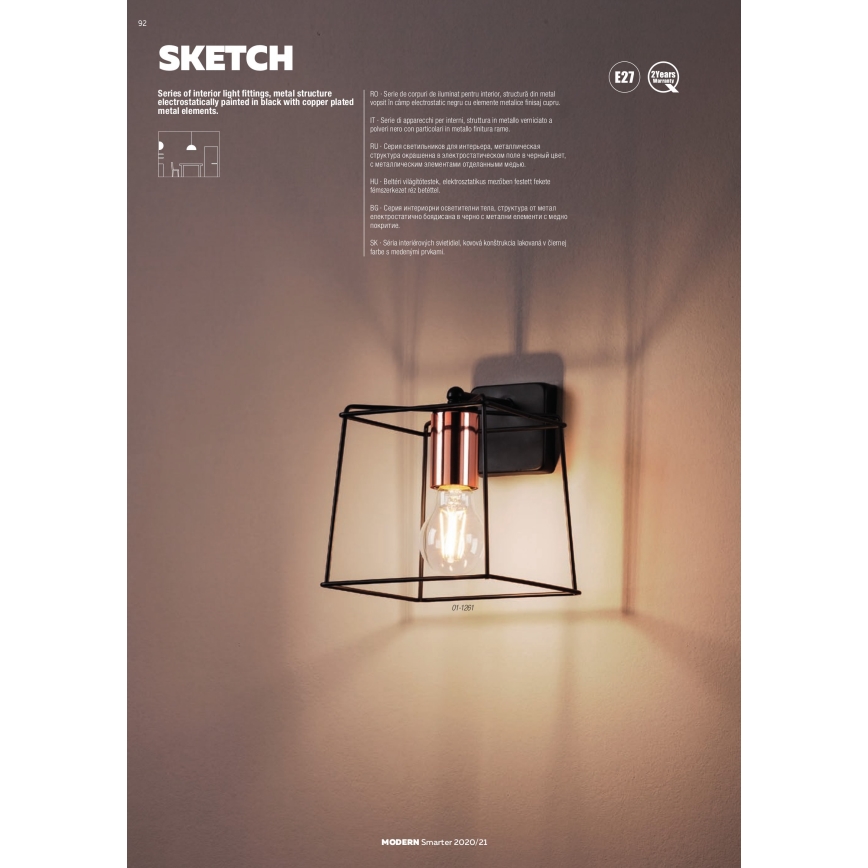 Redo 01-1265 - Пендел SKETCH 3xE27/42W/230V паяк