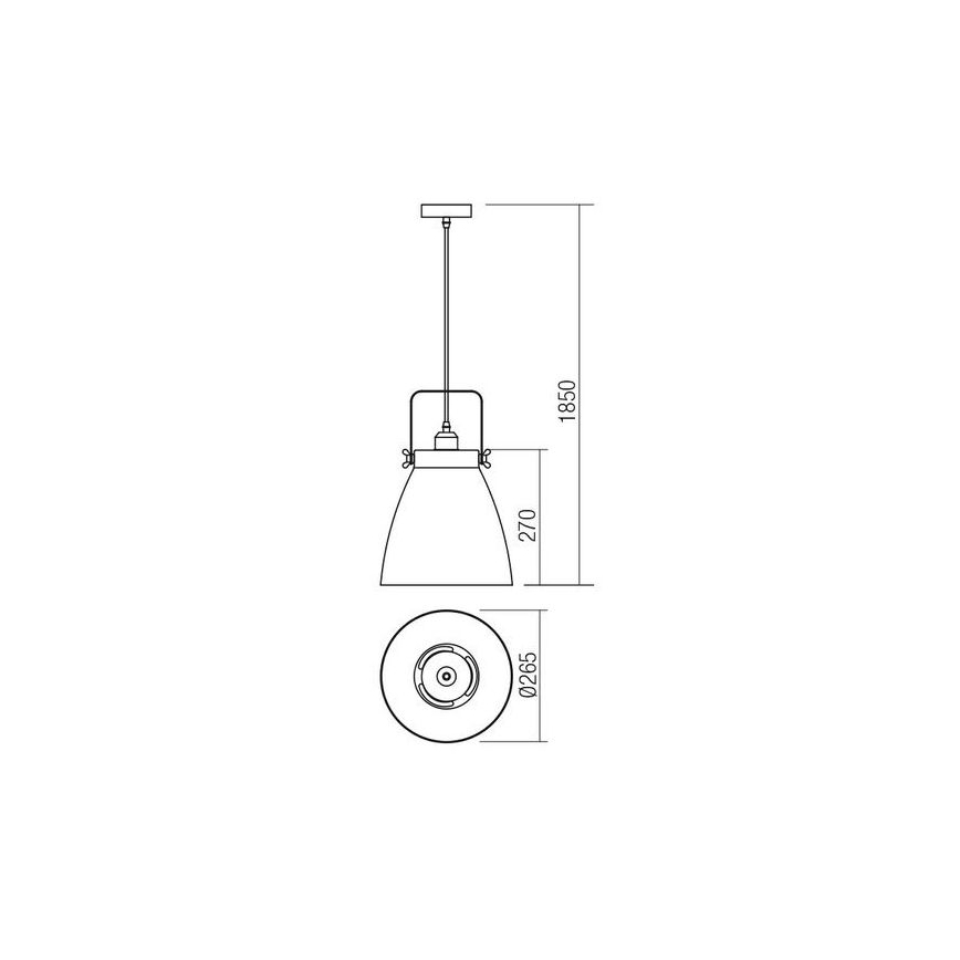 Redo 01-1275 - Пендел ARNE 1xE27/42W/230V сив