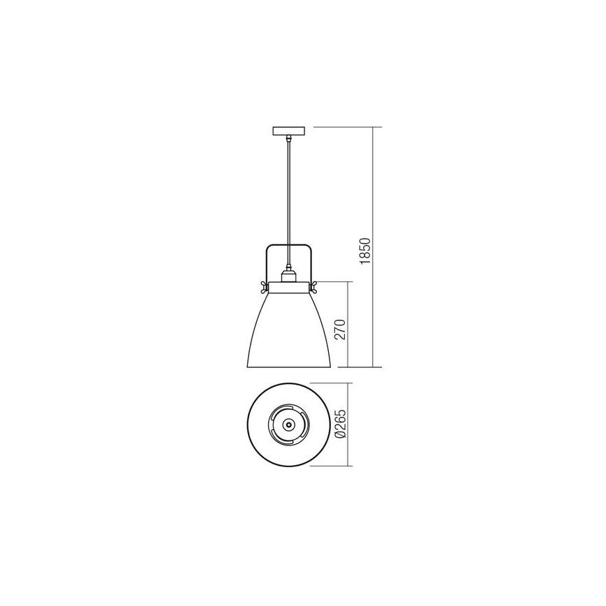 Redo 01-1311 - Пендел ARNE 1xE27/42W/230V бял