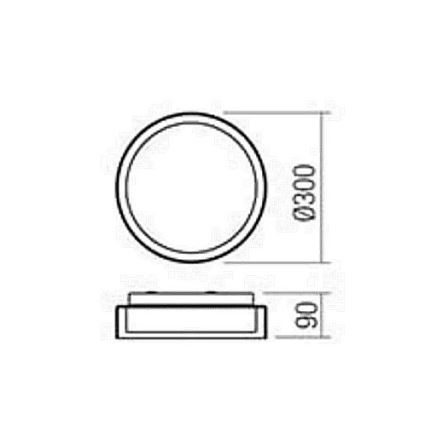 Redo 01-1453 - LED Плафон за баня NAJI LED/12W/230V Ø 30 см IP44