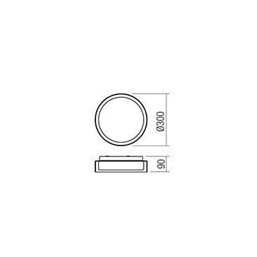 Redo 01-1453 - LED Плафон за баня NAJI LED/12W/230V Ø 30 см IP44
