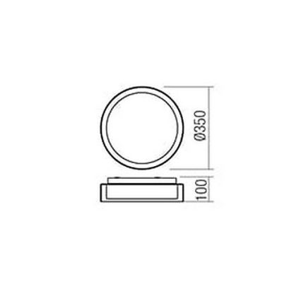 Redo 01-1454 - LED Плафон за баня NAJI LED/18W/230V Ø 35 см IP44
