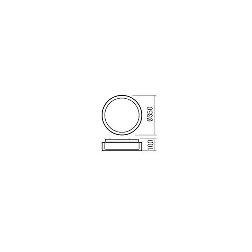 Redo 01-1454 - LED Плафон за баня NAJI LED/18W/230V Ø 35 см IP44