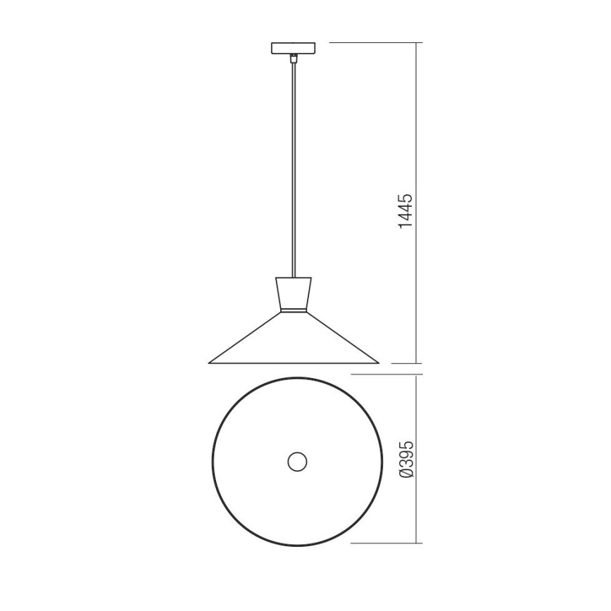 Redo 01-1460 - Пендел KIMONO 1xE27/42W/230V Ø 39,5 см златист