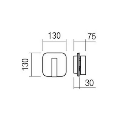 Redo 01-1491 - LED стенено осветително тяло QUDA LED/6W/230V + LED/3W CRI 90 бяло